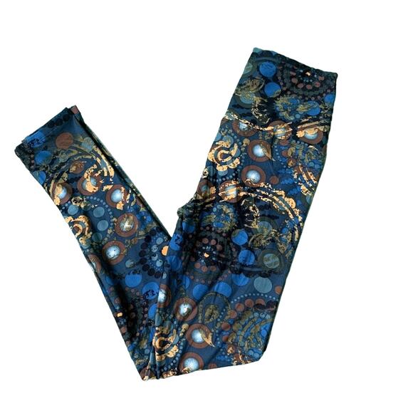 Paisley Multicolor Yoga Style Leggings One Size NEW - Picture 2 of 2